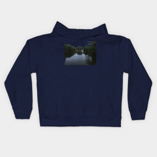 Pond and Fountain in the Middle of Loose Park Kids Hoodie